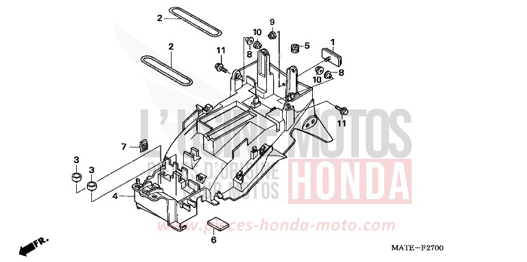 REAR FENDER for Super Blackbird DARKNESS BLACK METALLIC (NH463) from 2005
